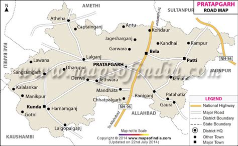 Pratapgarh Road Map Uttar Pradesh