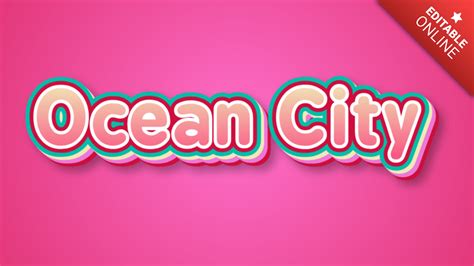 Ocean City Text Effect Generator Textstudio