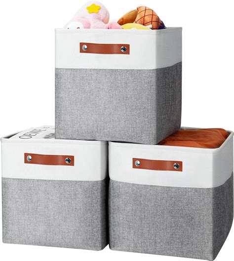 Riwnni Lot De Bo Te De Rangement En Tissu X X Cm Panier De