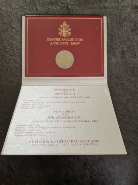 Coffret Euro Commemorative Vativan Vatikan Vaticano Euros Eur