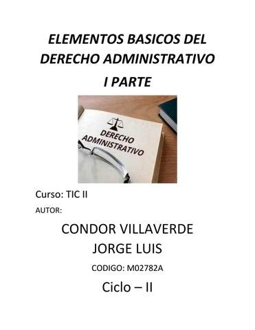 ELEMENTOS BÁSICOS DEL DERECHO ADMINISTRATIVO I PARTE by jocovi 4 Issuu