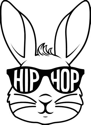 Hip Hop Cute Bunny With Sunglasses Easter T Shirt Design Free Svg