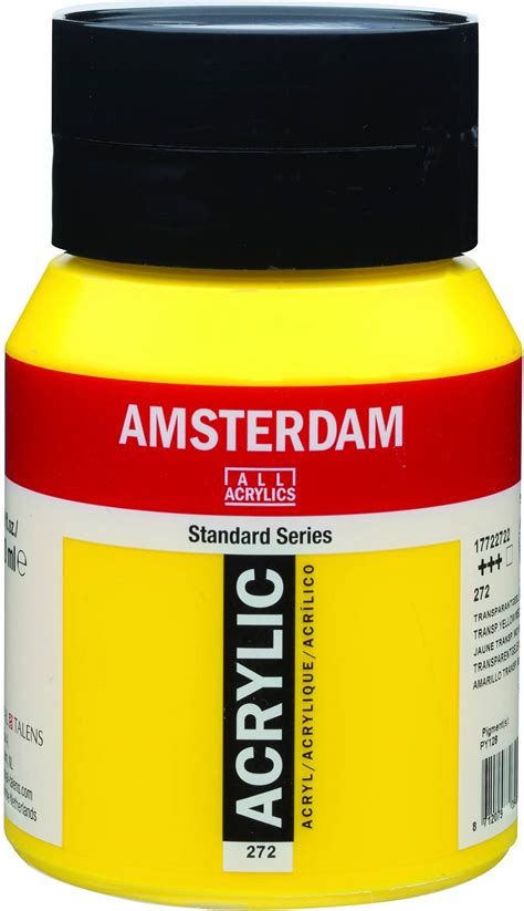 Amsterdam Standard Series Acrylic Jar Transparent Yellow Medium 500ml