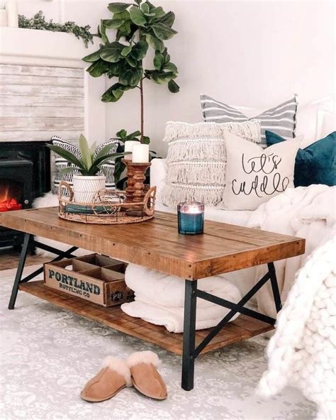 Wooden Rectangle Coffee Table With Metal Legs Soul Lane