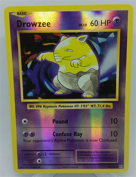 Drowzee Reverse Holo Pokemon Card Nm Xy Evolutions Holofoil In