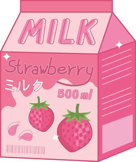 Strawberry Milk Carton Box Flavored Drink 35337759 Vector Art At Vecteezy