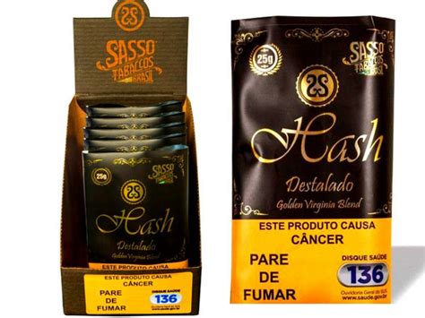 Caixa De Tabaco Sasso Hash Virginia 25gr 10 Und Mr Bob Head Shop E