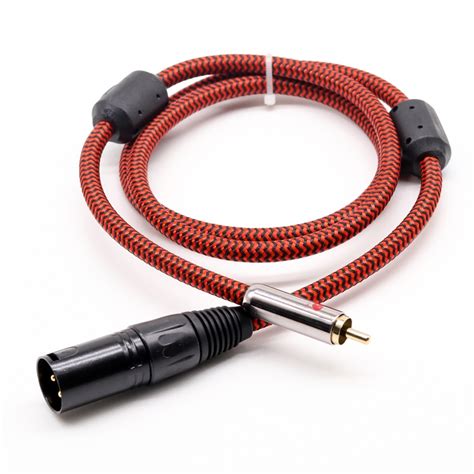 Golley Lion Rca เป็น Xlr สายเคเบิลเสียง ตัวผู้ สําหรับเครื่องขยายเสียง