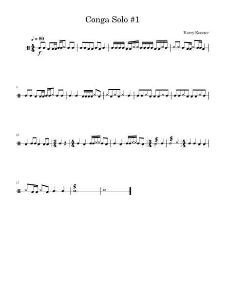 Conga Solo 1 Sheet Music For Conga Solo