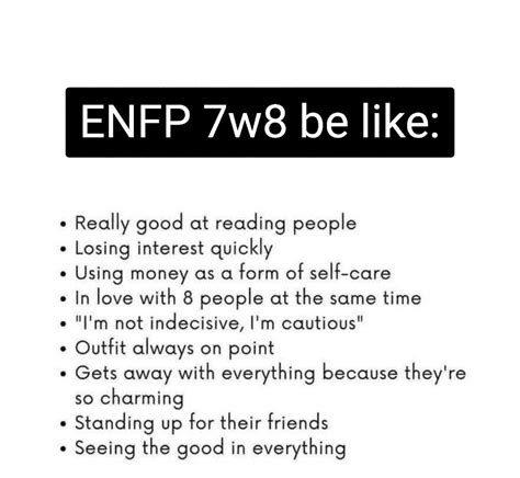 Enfp 7w8 In 2024 Enfp Personality Mbti Personality Entp