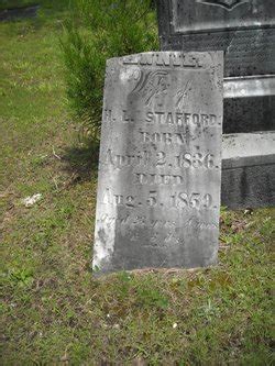 Annie Stafford 1836 1859 Find A Grave Memorial