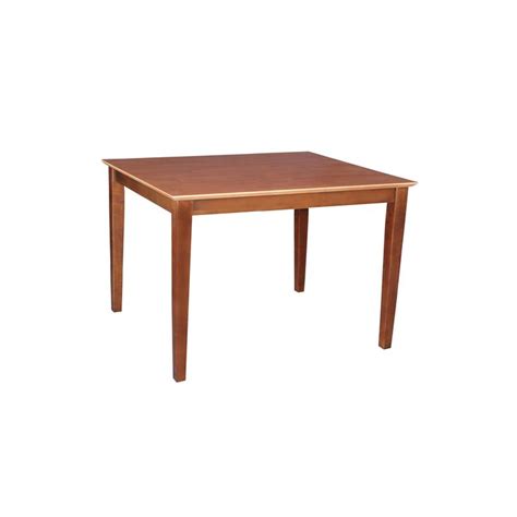 X Solid Wood Top Dining Table With Shaker Legs Cinnamon Brown