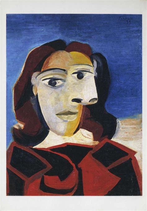 Retrato De Dora Maar 1939 Pablo Picasso Artist Artwork Art Card Postcard D30 Topics Fine