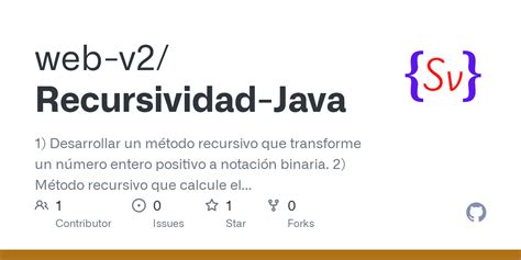 Github Web V Recursividad Java Desarrollar Un M Todo Recursivo