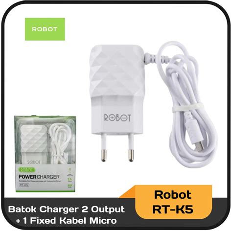 Jual Charger Robot RT K5 3 Output 2 1A Fixed Cable Micro Shopee