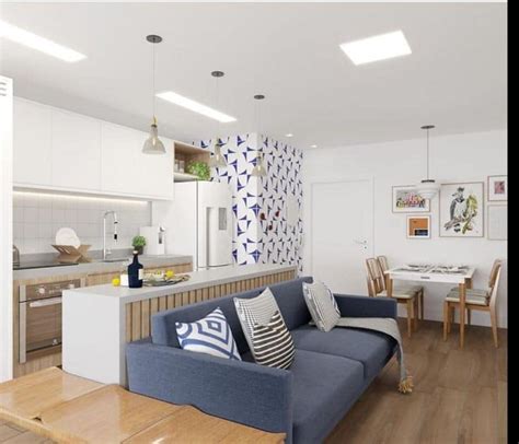 Modelos De Sala E Cozinha Americana - Modelos de sala com cozinha americana: + 20 Inspirações!