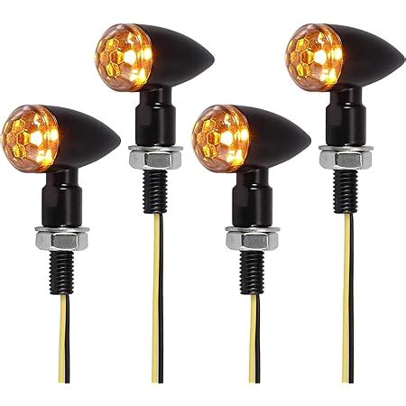 SFONIA 4pcs Intermitentes Moto Indicadores De Motocicleta 13LED Luces