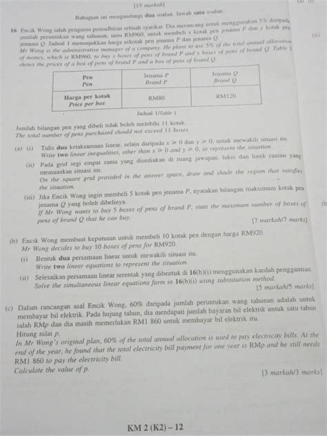 Selesai Markah Bahagian Ini Mengandungi Dua Soalan Jawab Satu