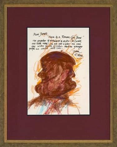 Self-Portrait - Janus Faced 1992 working drawing for Archibald Portrait 2005 by John Henry Olsen ...