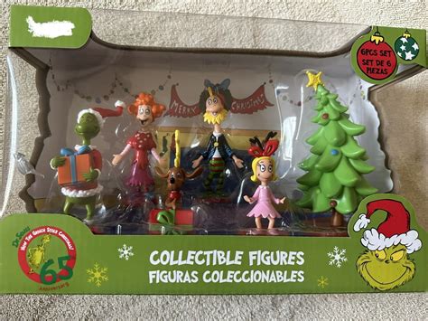 Dr Seuss How The Grinch Stole Christmas Pc Collectible Figures Set