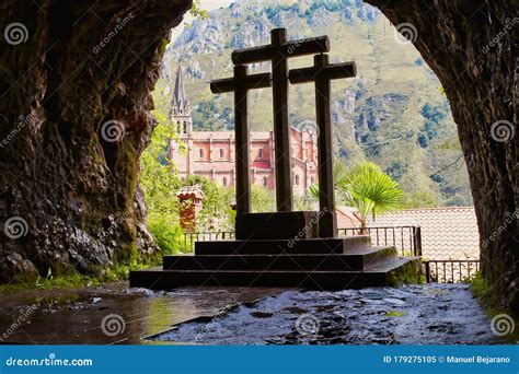 Covadonga basilica stock image. Image of covadonga, architecture ...