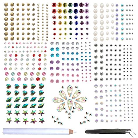 Glitzersteine Gesicht Strasssteine Selbstklebend Make Up Sheets Auge