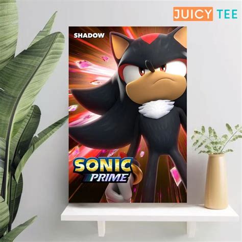 Shadow Sonic Prime Poster, Sonic Prime Characters Poster Gift For Fan ...