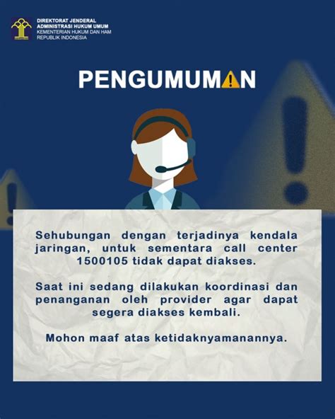 Pengumuman Direktorat Jenderal Administrasi Hukum Umum Kementerian