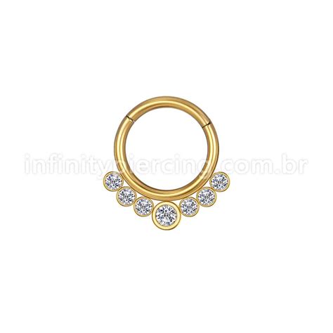 Piercing Argola A O Cir Rgico Segmento Articulado Zirc Nia Infinity