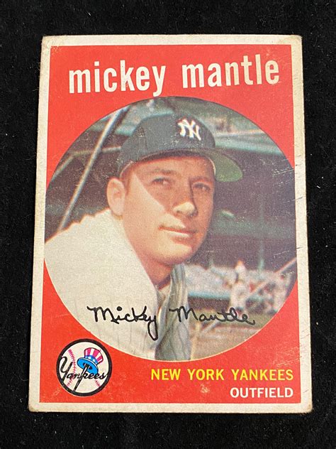 1959 Topps Mickey Mantle 10 Baseball Card Value Price Guide 131