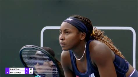 Coco Gauff Blows Two Set Points Ouch Elina Svitolina Takes First