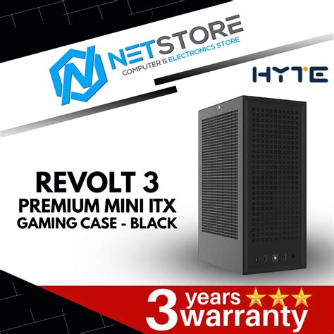 Hyte Revolt 3 Premium Mini Itx Gaming Case Black Cs Hyte Revolt3 B Shopee Singapore