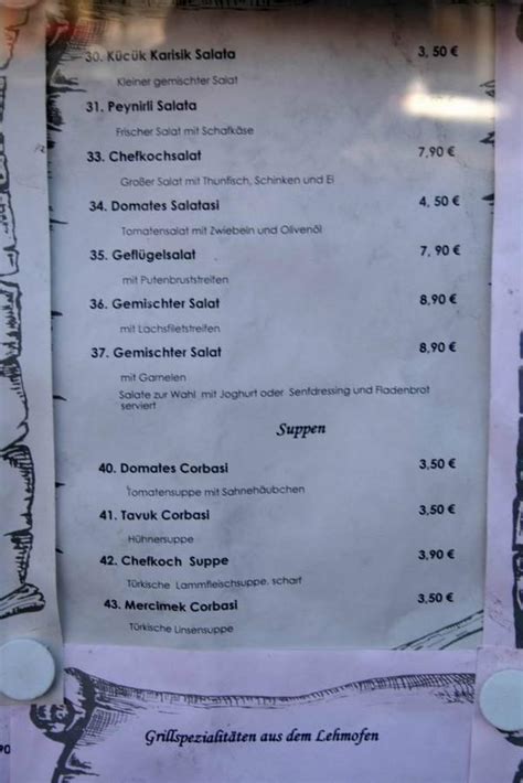 Speisekarte Von Restaurant KONAK Braunschweig