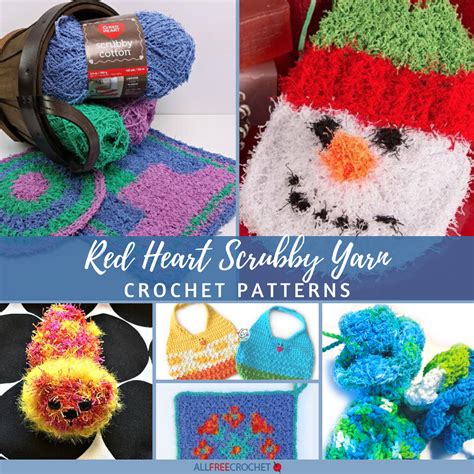 20+ Red Heart Scrubby Yarn Crochet Patterns, Red Yarn For Crocheting