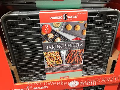 Nordic Ware Nonstick Aluminum Baking Sheets 3 Piece Costco Weekender