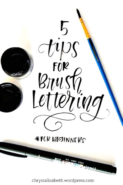 Tips For Brush Lettering Beginner Chrystalizabeth Brush Pen