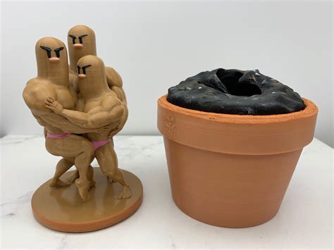 Dugtrio muscular dugtrio statue diglett buff diglett trio | Etsy