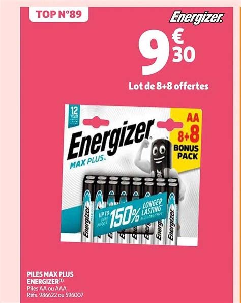 Promo Piles Max Plus Energizer Chez Auchan ICatalogue Fr