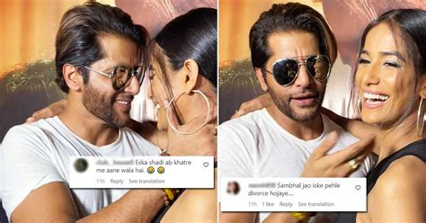 Karanvir Bohra Gives A Cosy Pose With Poonam Pandey Who Flashes Her B