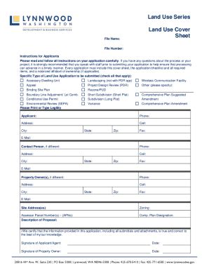 Fillable Online Land Use Application Cover Sheet City Of Milford Fax