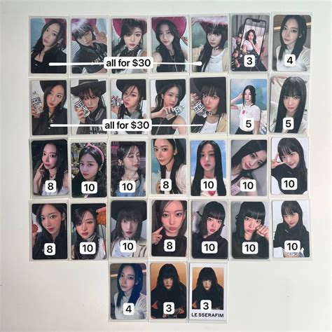 Wts Le Sserafim Lsfm Chaewon Sakura Yunjin Kazuha Eunchae Unforgiven Vol 1 2 3 Dewy Sage Dusty