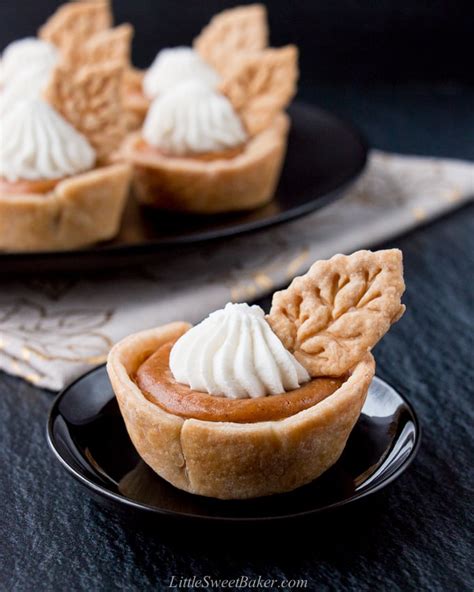 Mini Pumpkin Pies - Little Sweet Baker