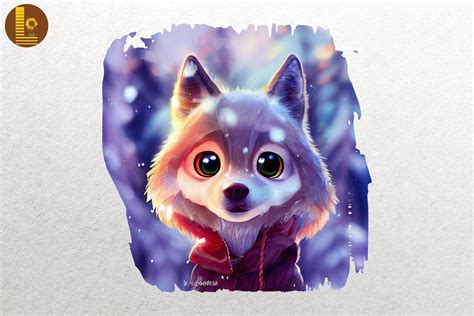 Cute Chibi Winter Wolf Graphic by Lewlew · Creative Fabrica