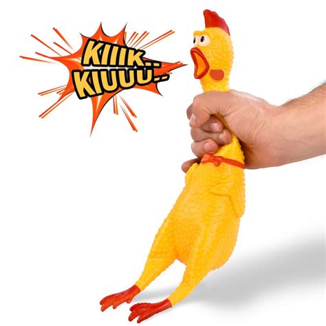 2-Pack Hilarious 15” Rubber Screaming Chicken Novelty Toy for Kids ...