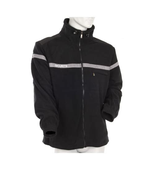 Blouson Polaire S Curit Noir Polyester Avec Broderie Securite