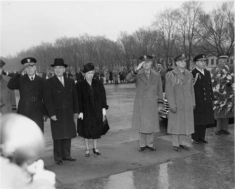 Trumans And Others At The Lincoln Memorial For Lincolns Birthday