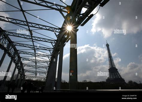 The photo shows the Eiffel Tower from a bridge in Paris, France, Sunday ...