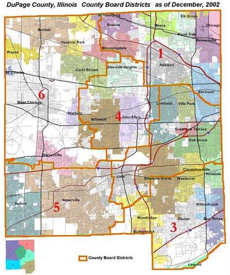 County Board District Map Map Dupage County Districts