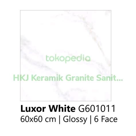 Jual Keramik Lantai Sun Glazed Luxor White Glossy Ukuran 60x60 Kualitas