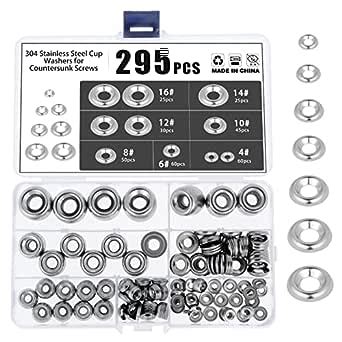 295PCS Rondelle Di Finitura In Acciaio Inox 304 Rondella Di Finitura